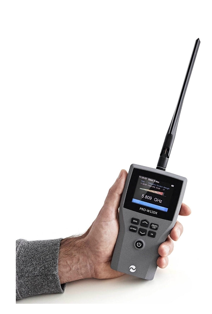 PRO-W12DX
Détecteur RF de poche numérique à large bande
0 à 12 GHz avec journal de mémoire VTCWORLD