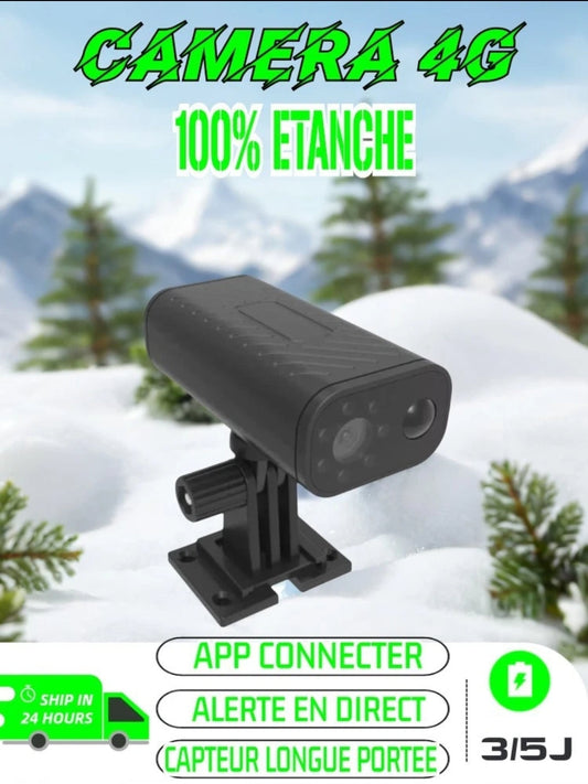 Mini caméra 4G étanche détection humaine vision nocturne 3/5J🔋 APP connecté VTCWORLD