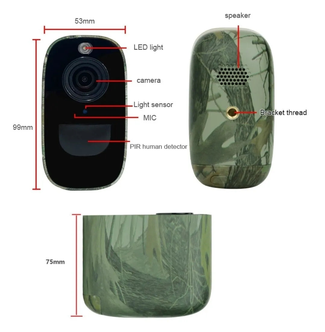 CAMERA 4G DE SURVEILLANCE CAMOUFLE 2024 10400 MAH VTCWORLD