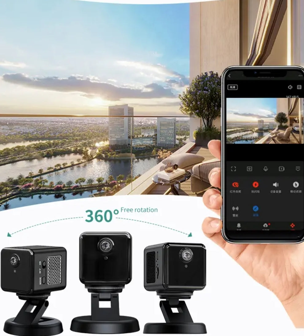 Caméra Wifi Rotation 360° Vision En Direct Par Application Autonomie 72h VTCWORLD