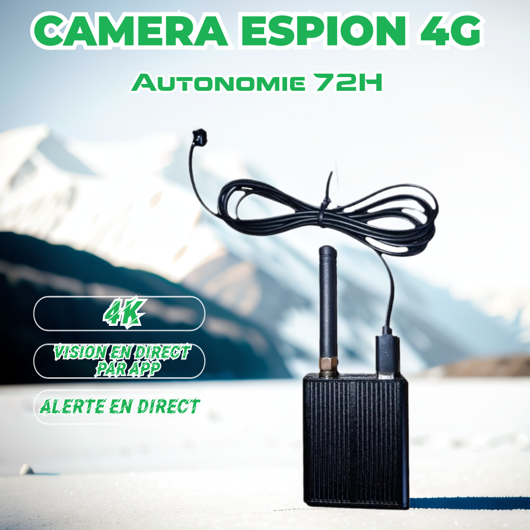 MINI CAMERA ESPION 4G 2024 24/48H D'AUTONOMIE VISION PAR APPLICATION EN DIRECT VTCWORLD