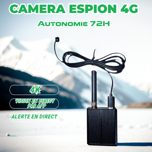 MINI CAMERA ESPION 4G 2024 24/48H D'AUTONOMIE VISION PAR APPLICATION EN DIRECT VTCWORLD