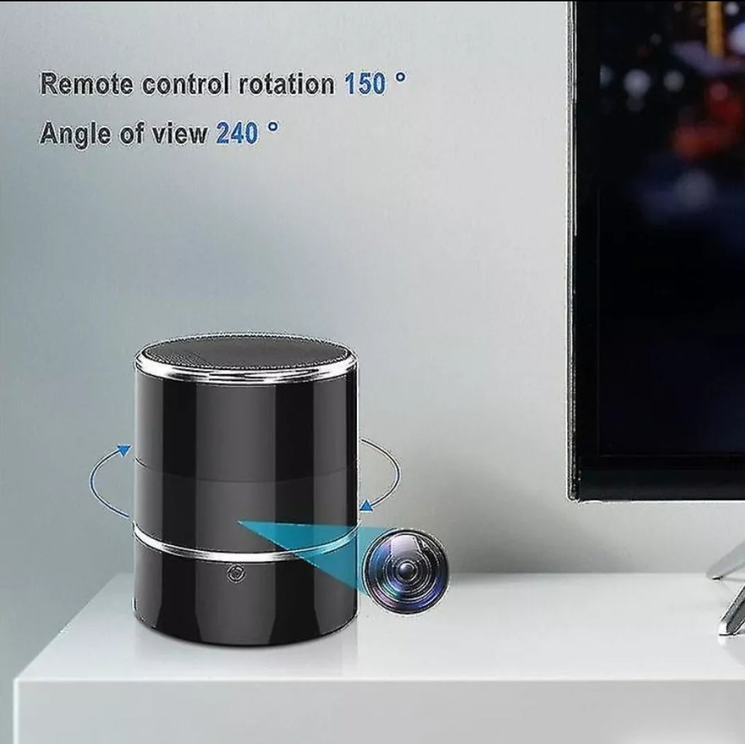 Caméra Dissimulé Enceinte Bluetooth Rotation 240° Qualité 4K Connections Wifi VTCWORLD