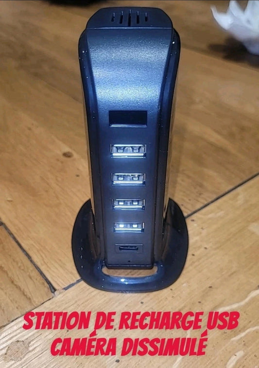 Station De Recharge Usb Caméra Wifi 4K Connecté En Direct Par Application VTCWORLD