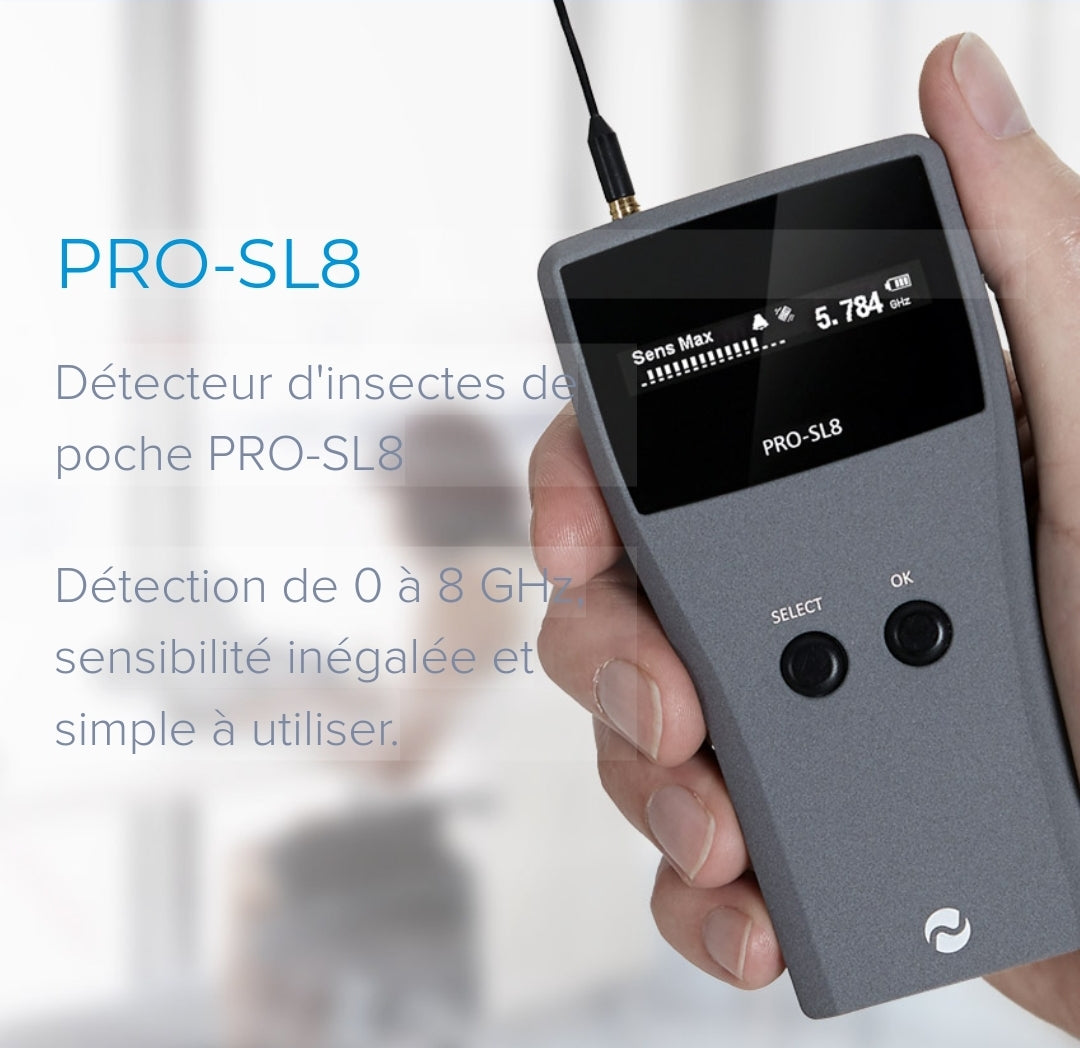 PRO-SL8
Détecteur d'insectes de poche PRO-SL8

Détection de 0 à 8 GHz, sensibilité inégalée et simple à utiliser. VTCWORLD