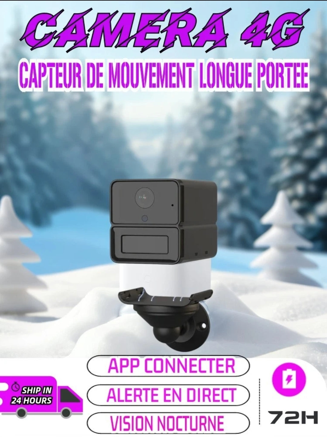MINI CAMERA 4G  72H D'AUTONOMIE VISION PAR APPLICATION EN DIRECT VTCWORLD