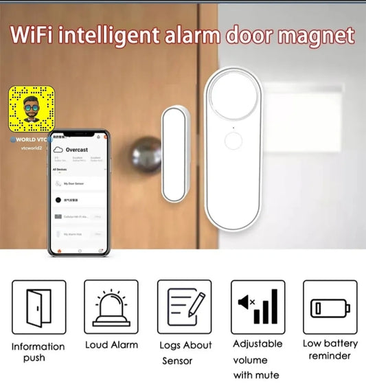Capteur Alarme Porte Fenêtre Connecté Par Application VTCWORLD