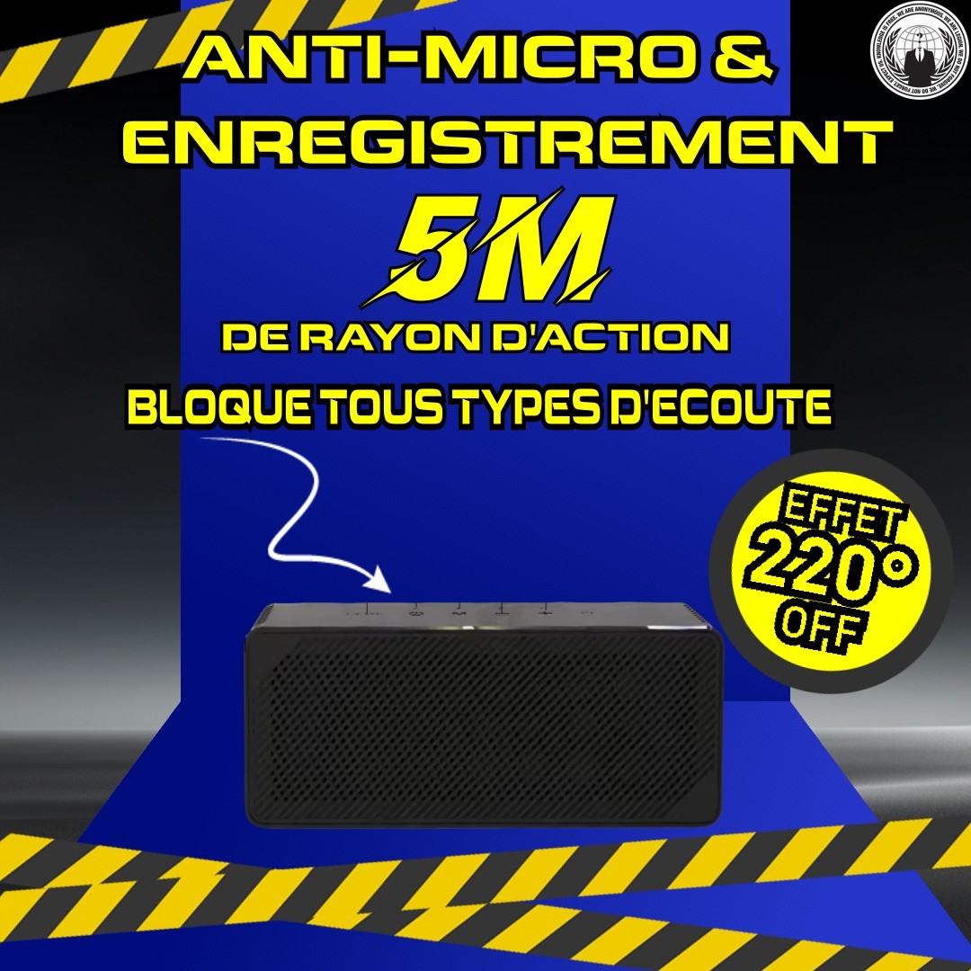 Diffuseur d'ondes de contre-espionnage anti-micro/vidéo garantie 1 an